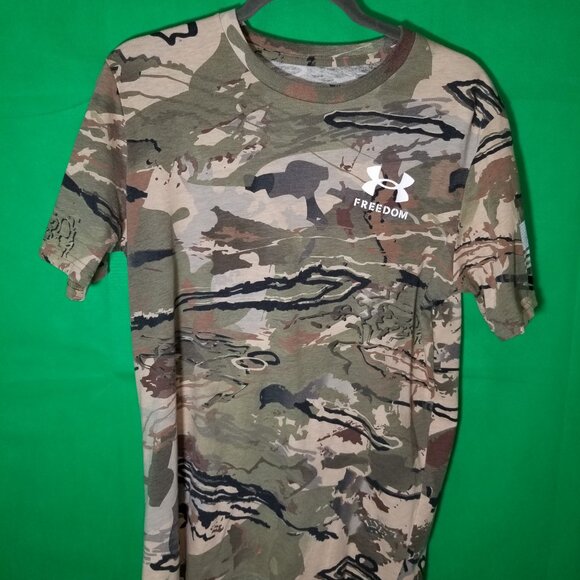 Under Armour Men Small Loose Freedom Camo T-Shirt Short Sleeve Tee - Picture 1 of 8